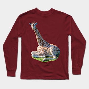 Just sat sitting Giraffe! Long Sleeve T-Shirt